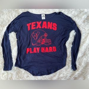 Victoria’s Secret PINK Texans Lightweight Long Sleeve T-Shirt Size Small